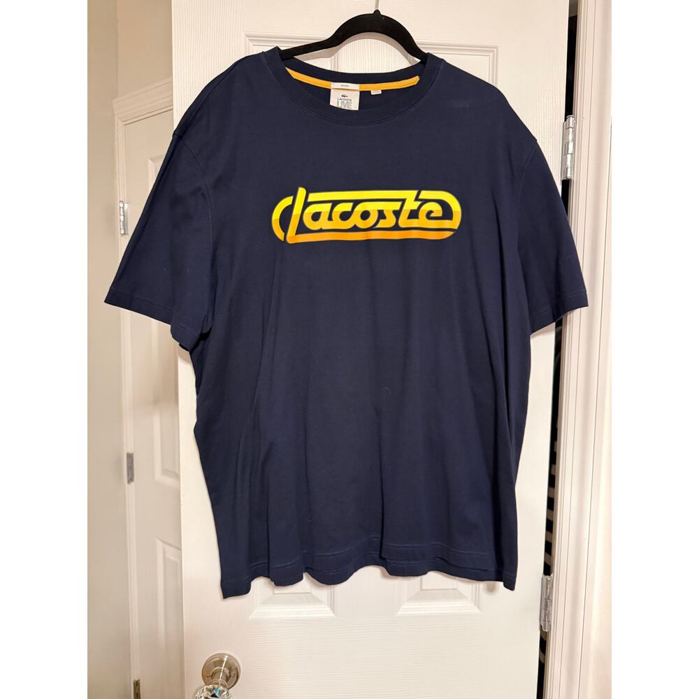 Lacoste Mens Blue T-Shirt size 3XL